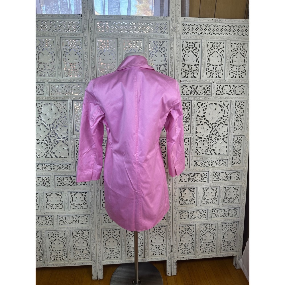 NWT Baby Pink Coach Leatherware Collared Preppy Coquette Button Up Jacket Sz‎ XS - Picture 7 of 8